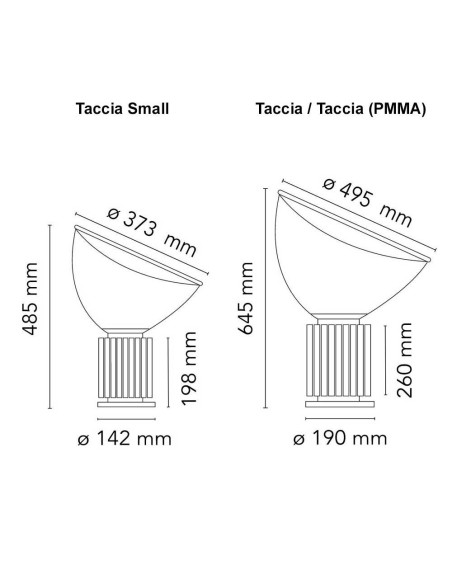Lámpara de Mesa Taccia de Flos: Diseño Icónico y Luz Indirecta de Alta Calidad