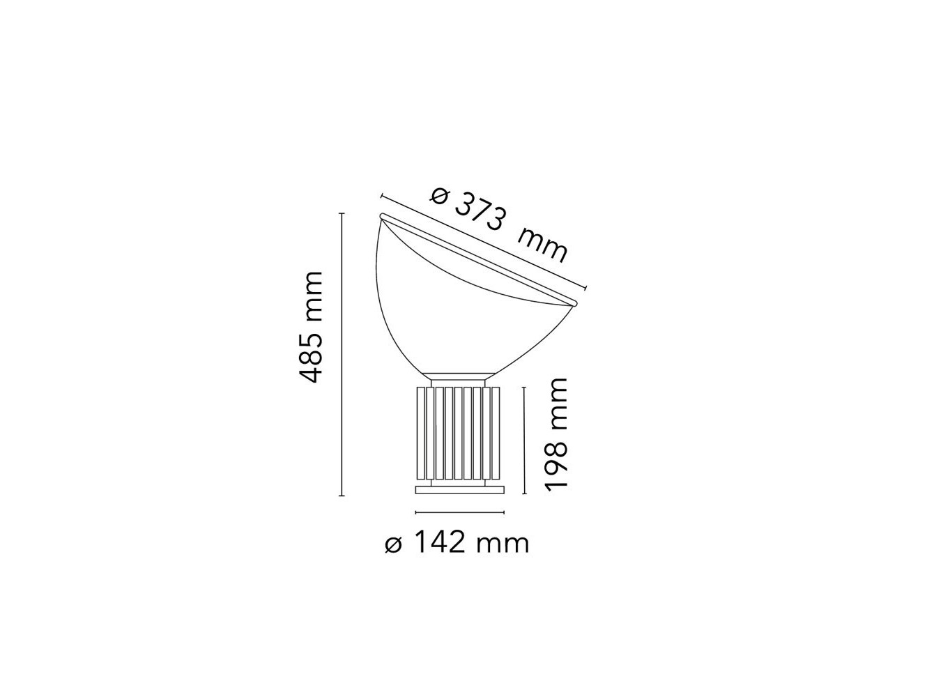 Lámpara de Mesa Taccia de Flos: Diseño Icónico y Luz Indirecta de Alta Calidad