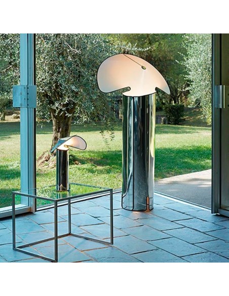 Lámpara de Pie Chiara de Flos: Elegancia Icónica en Acero Inoxidable