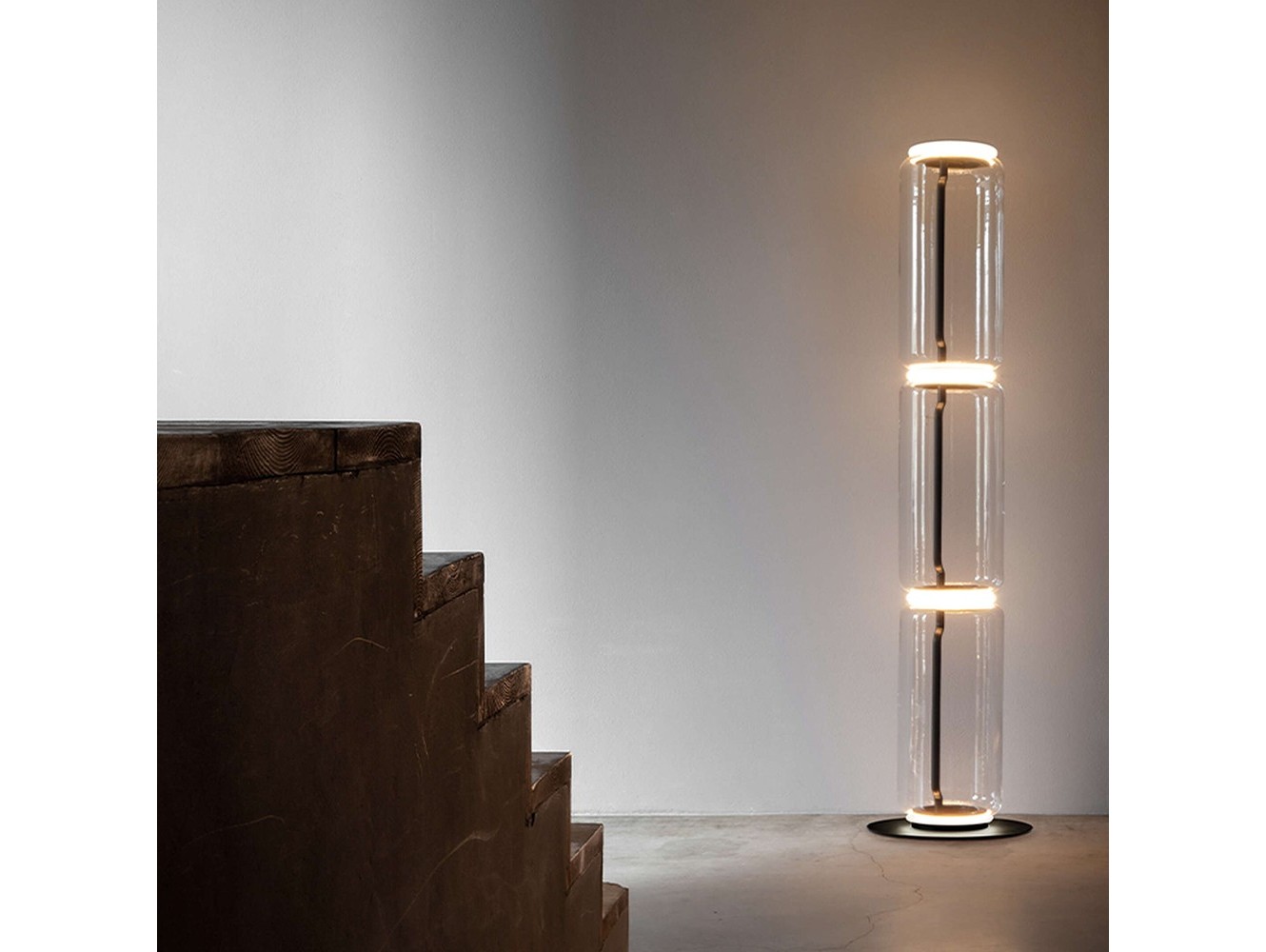 Flos Lámpara de Pie Noctambule Floor de Vidrio Soplado