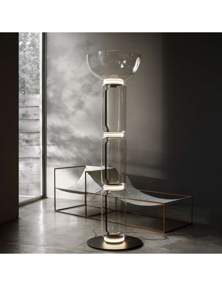 Lámpara Noctambule Floor: Diseño Modular en Cristal Soplado
