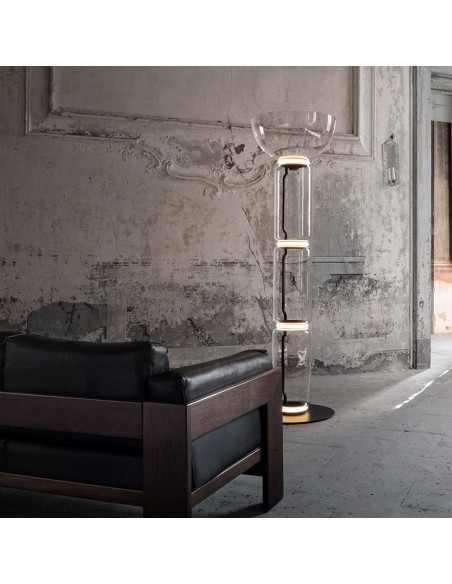 Lámpara Noctambule Floor: Diseño Modular en Cristal Soplado