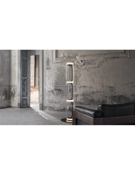 Lámpara Noctambule Floor: Diseño Modular en Cristal Soplado