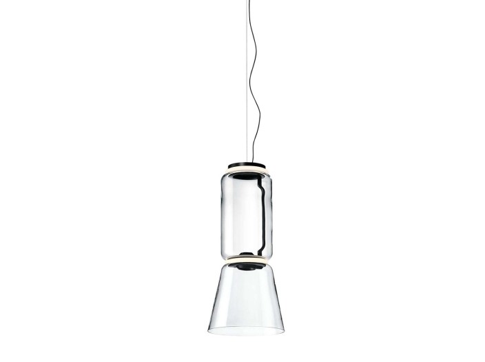 Lámpara Noctambule Low Cylinder & Cone de Flos: Modularidad y Elegancia en Cristal