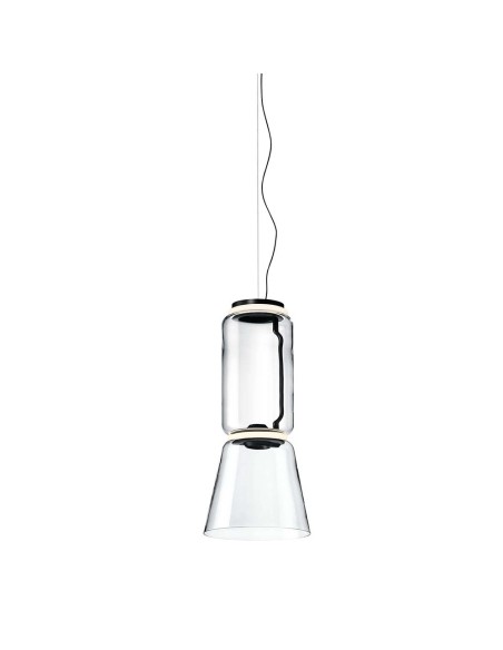 Lámpara Noctambule Low Cylinder & Cone de Flos: Modularidad y Elegancia en Cristal