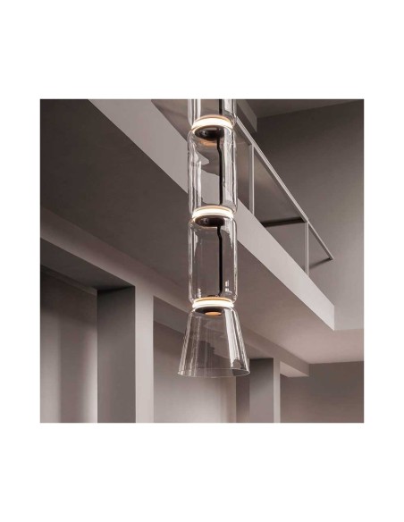 Lámpara Noctambule Low Cylinder & Cone de Flos: Modularidad y Elegancia en Cristal