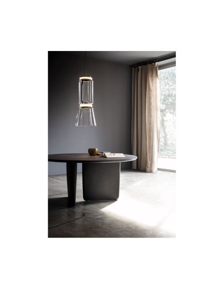 Lámpara Noctambule Low Cylinder & Cone de Flos: Modularidad y Elegancia en Cristal