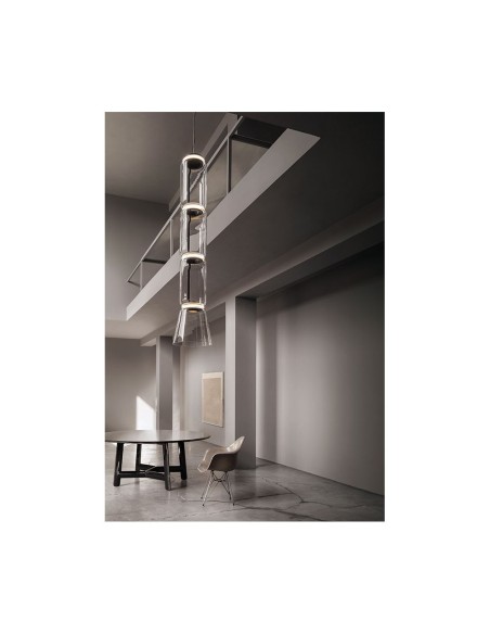 Lámpara Noctambule Low Cylinder & Cone de Flos: Modularidad y Elegancia en Cristal