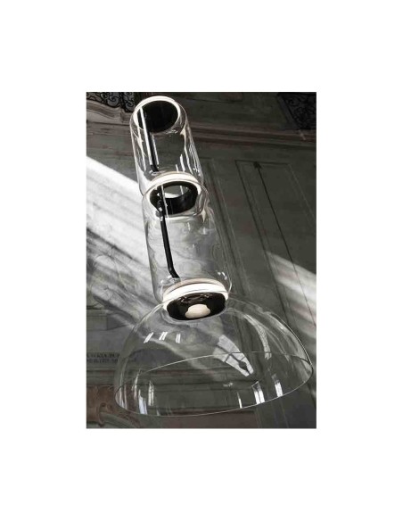 Lámpara Noctambule Low Cylinder & Bowl de Flos: Modernidad y Estilo en Cristal