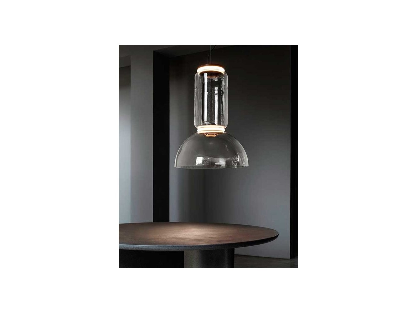 Lámpara Noctambule Low Cylinder & Bowl de Flos: Modernidad y Estilo en Cristal