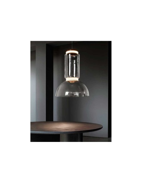 Lámpara Noctambule Low Cylinder & Bowl de Flos: Modernidad y Estilo en Cristal