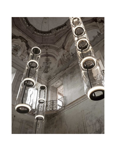 Noctambule High Cylinders de Flos: Lámparas de Módulos de Vidrio Soplado