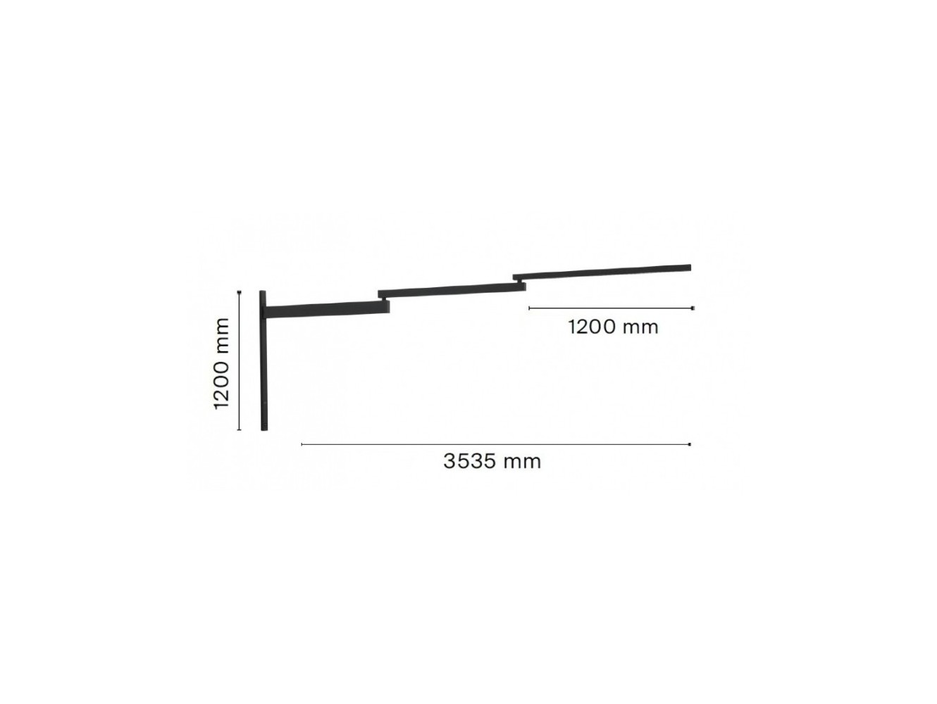 Flos Lámpara de Pared Black Flag: Diseño Extensible e Iluminación Ajustable