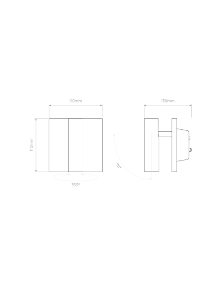 Astro Aplique de Pared Enna LED Square Unswitched LED