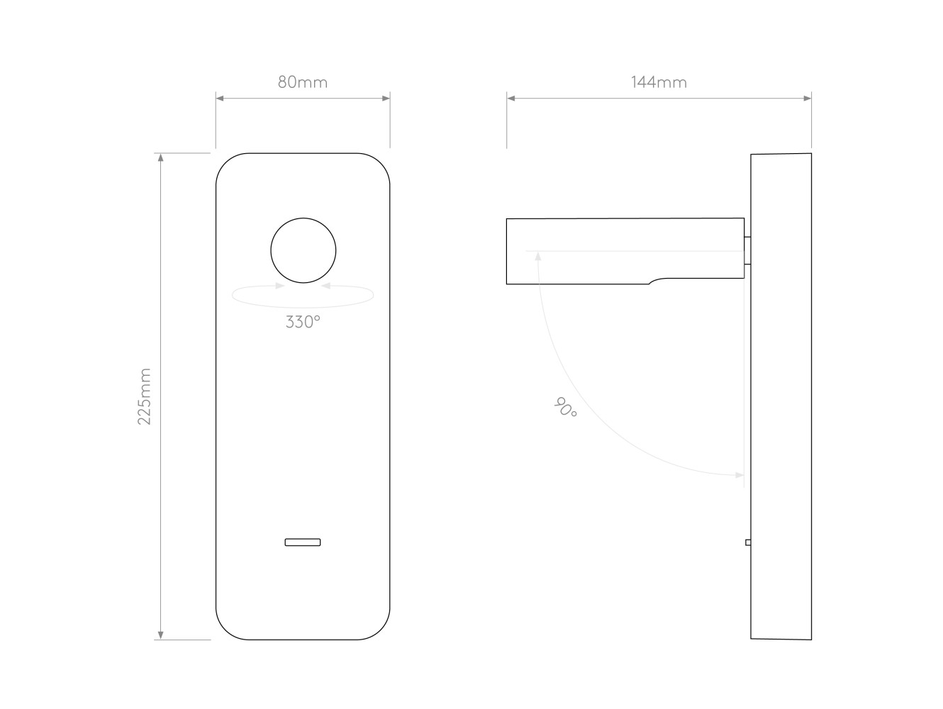 Astro Aplique de Pared Enna Surface USB