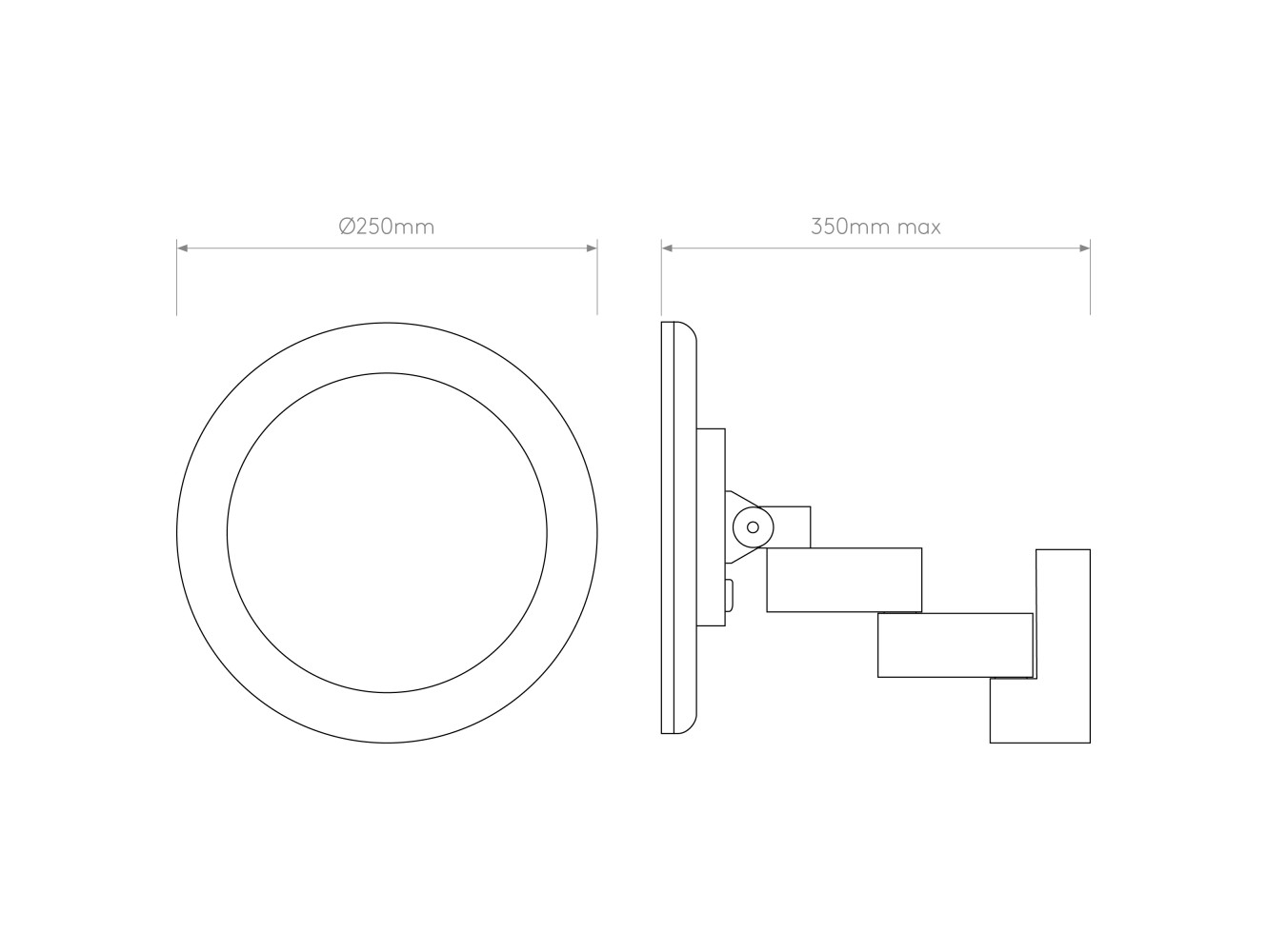 Astro Aplique de Pared Niimi Round LED