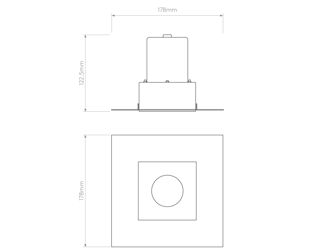 Astro Lámpara de Techo Trimless Square