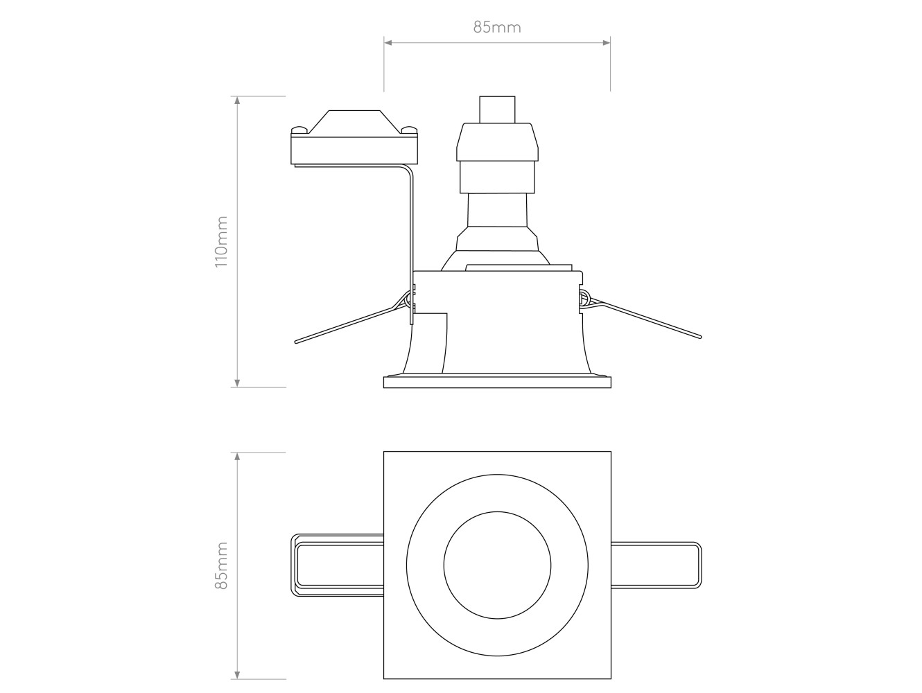 Astro Lámpara de Techo Minima Square Fixed IP65
