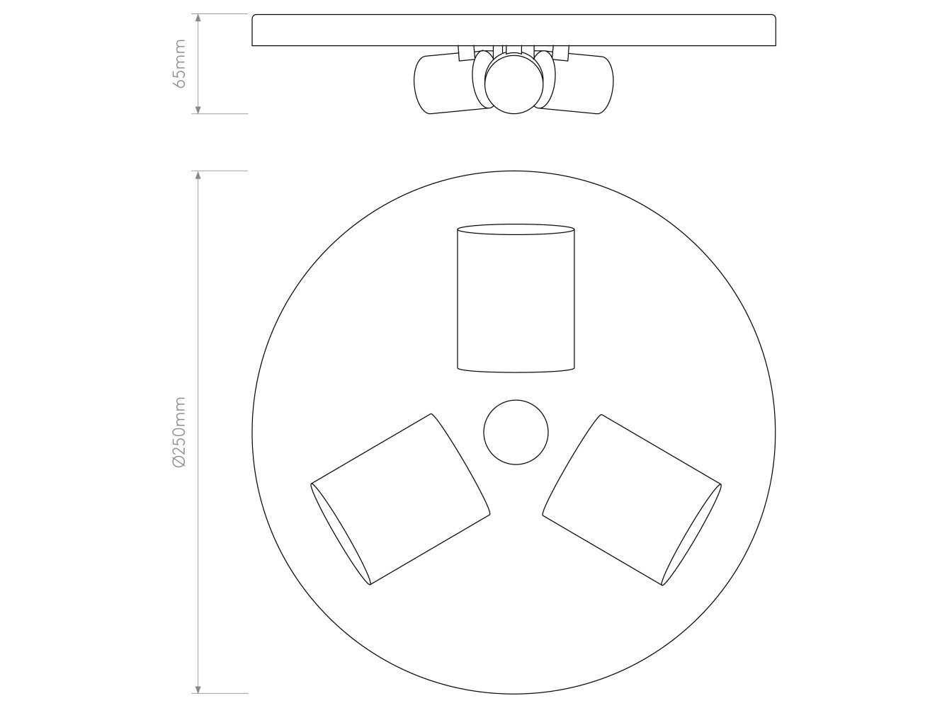 Astro Lámpara de Techo 3-Way Plate