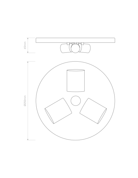 Astro Lámpara de Techo 3-Way Plate