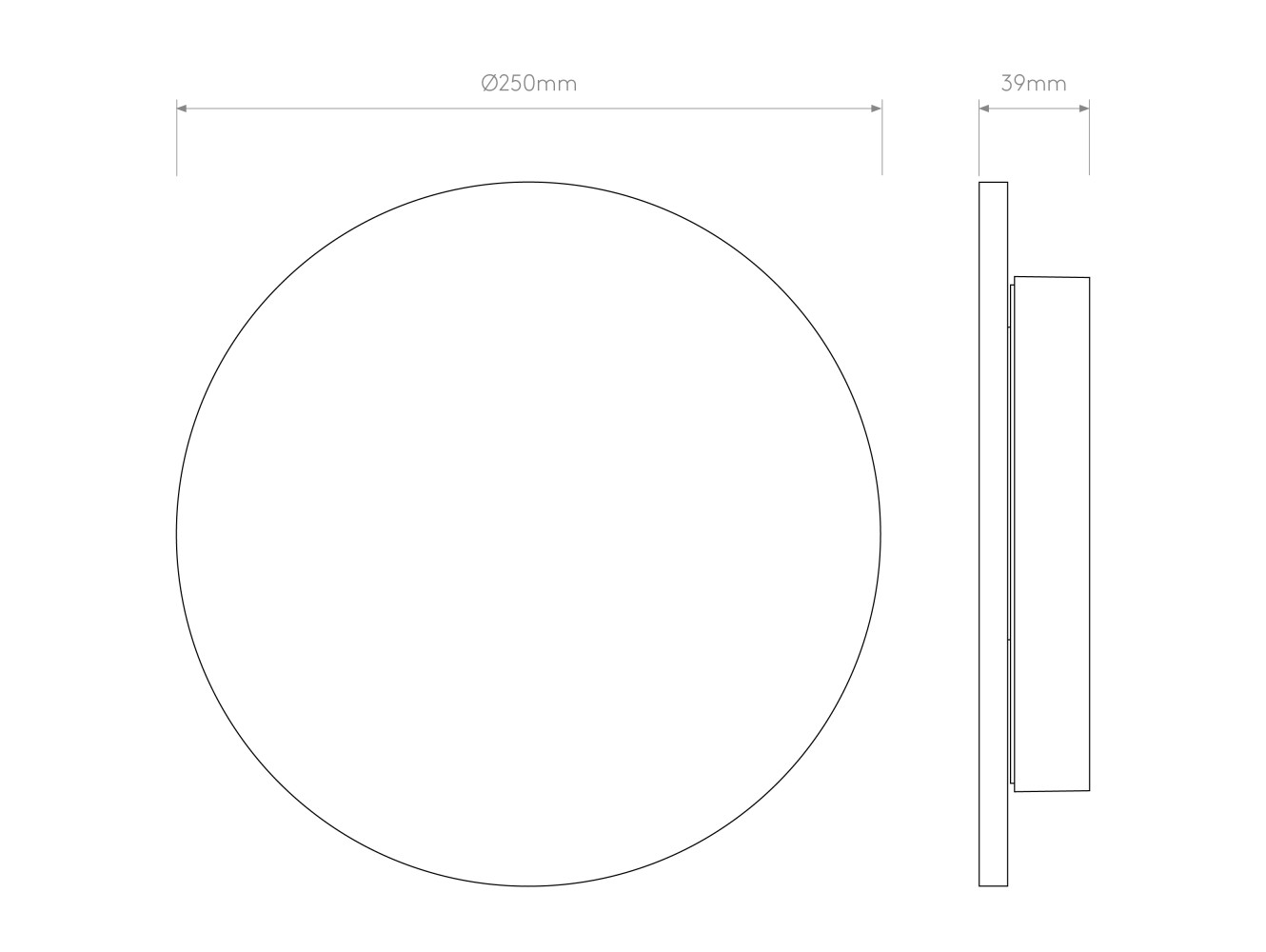 Astro Aplique de Pared Eclipse Round 250 LED 3000K