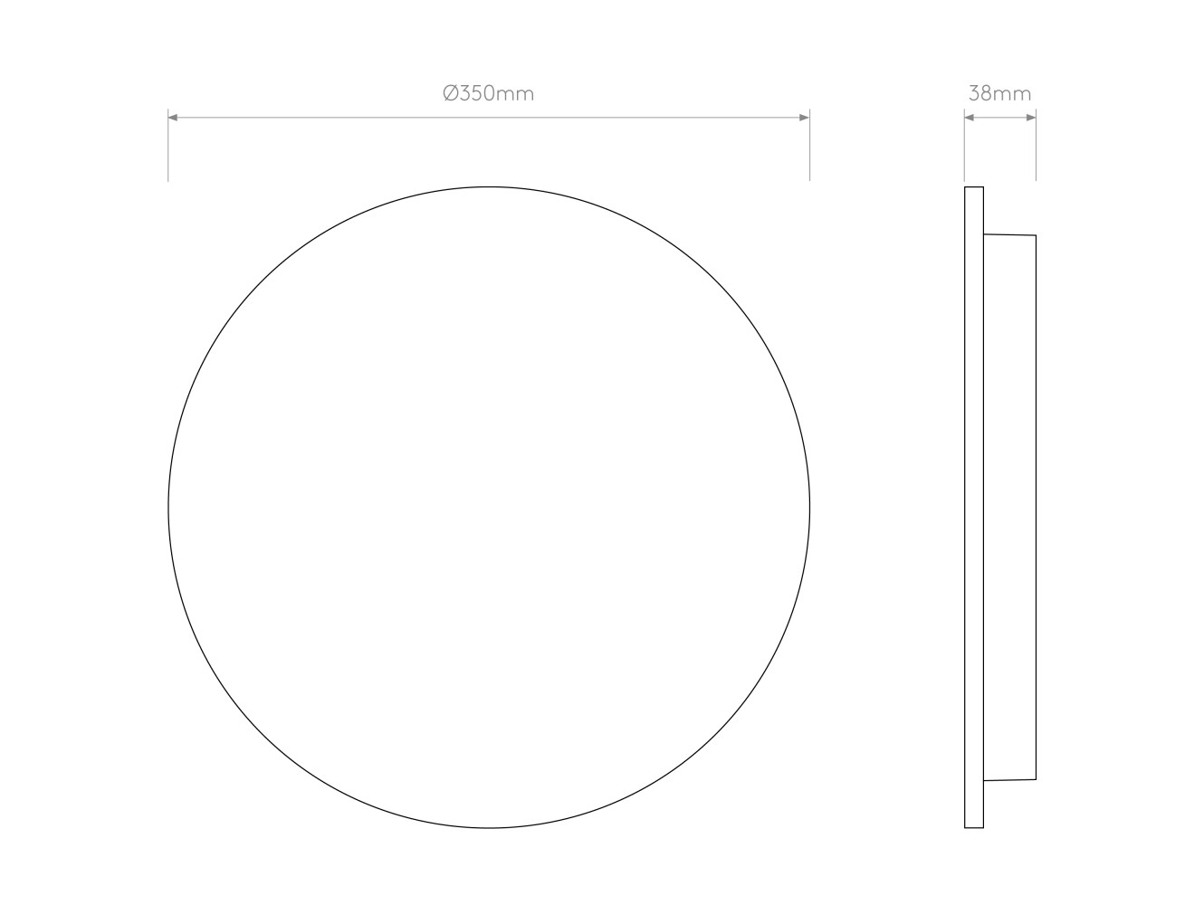 Astro Aplique de Pared Eclipse Round 350 LED 3000K
