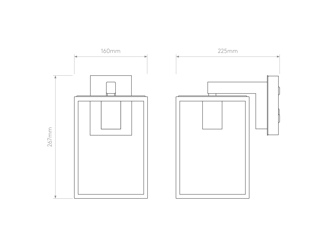 Astro Aplique de exterior Box Lantern 270