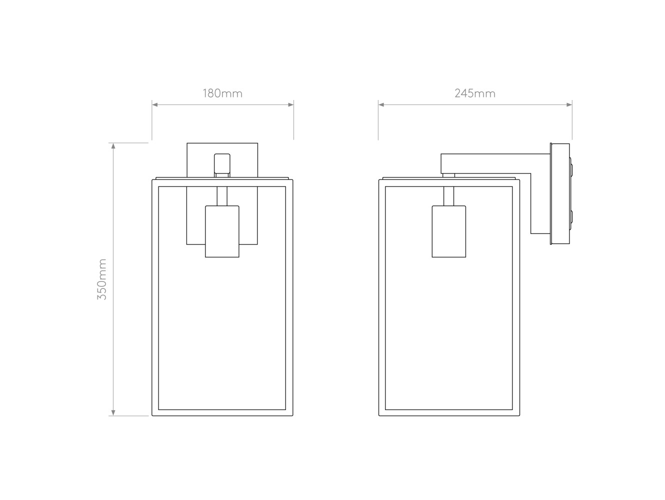Astro Aplique de exterior Box Lantern 450