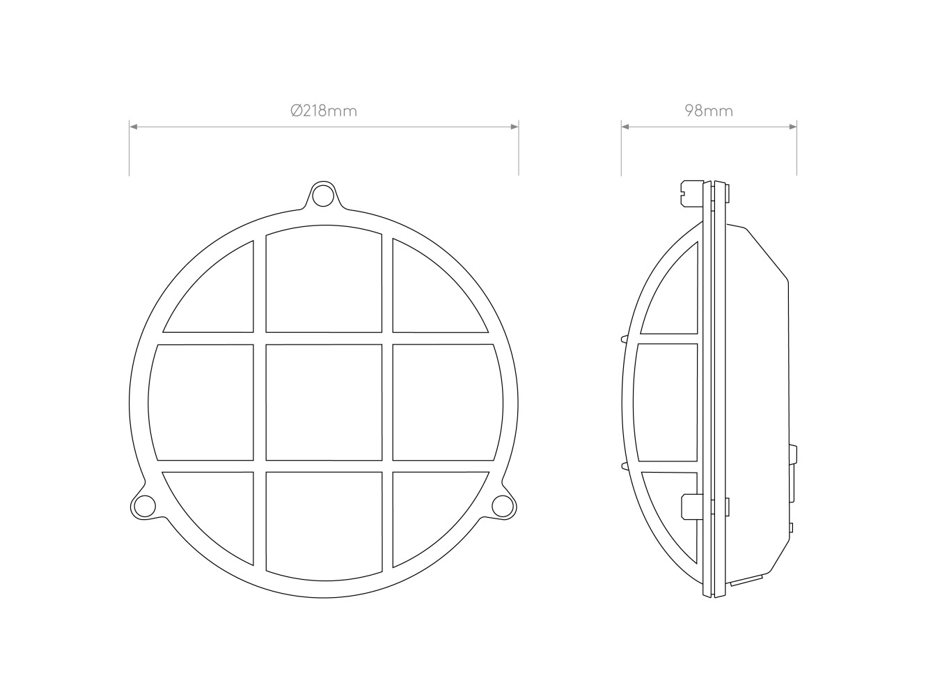 Astro Aplique de exterior Thurso Round