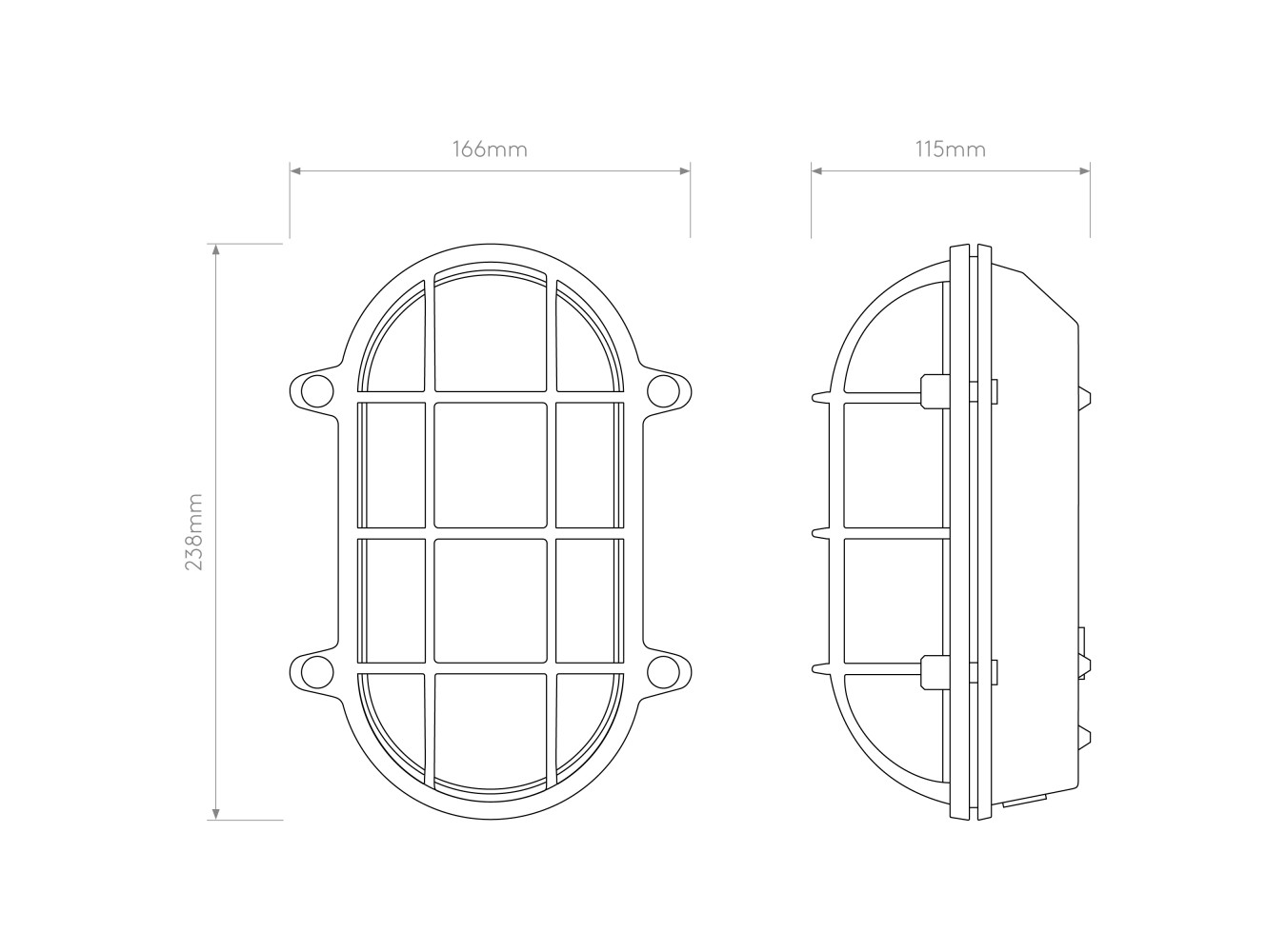Astro Aplique de exterior Thurso Oval