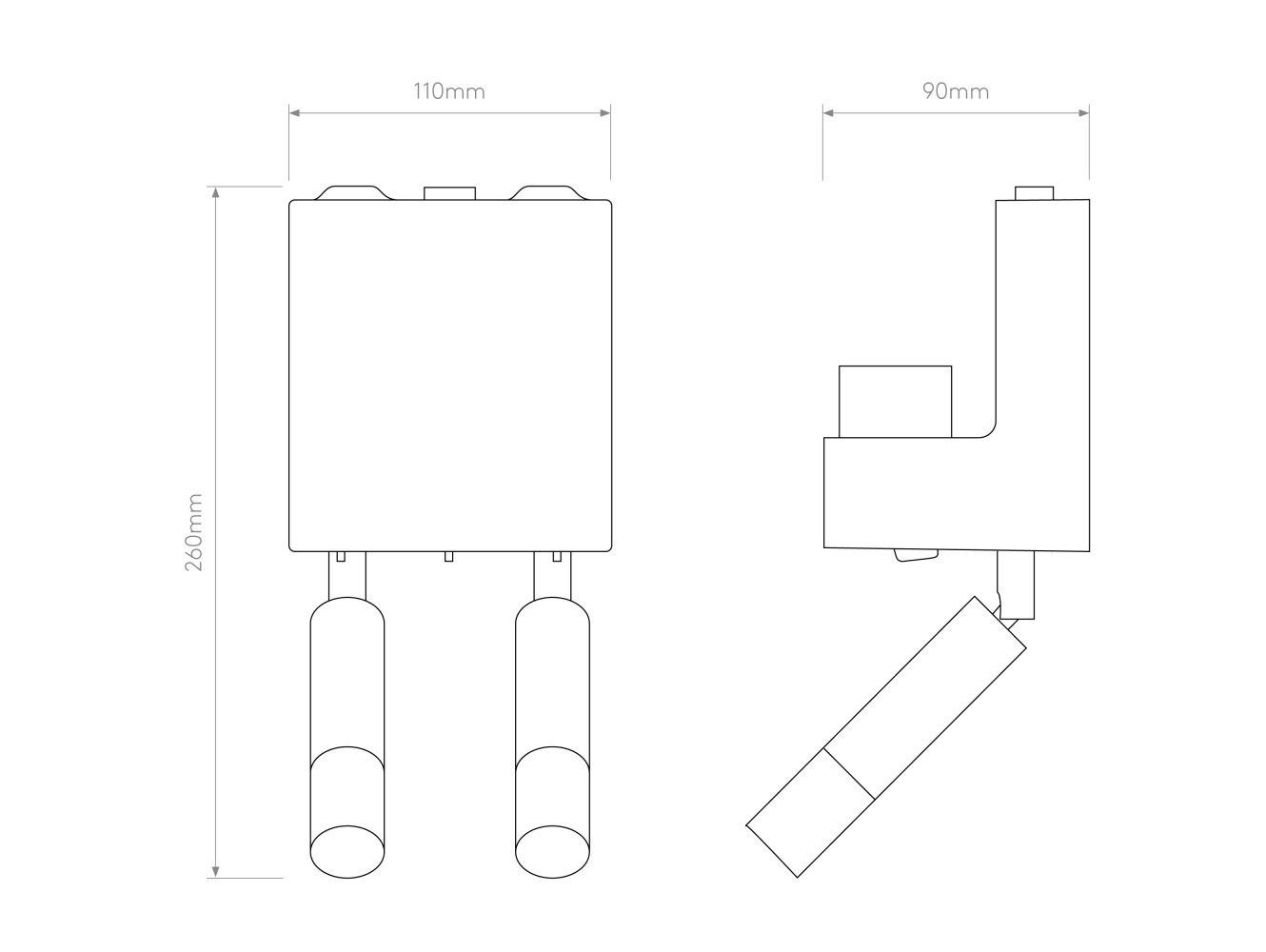 Astro Aplique de Pared Venn Reader Twin