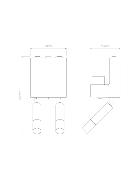 Astro Aplique de Pared Venn Reader Twin