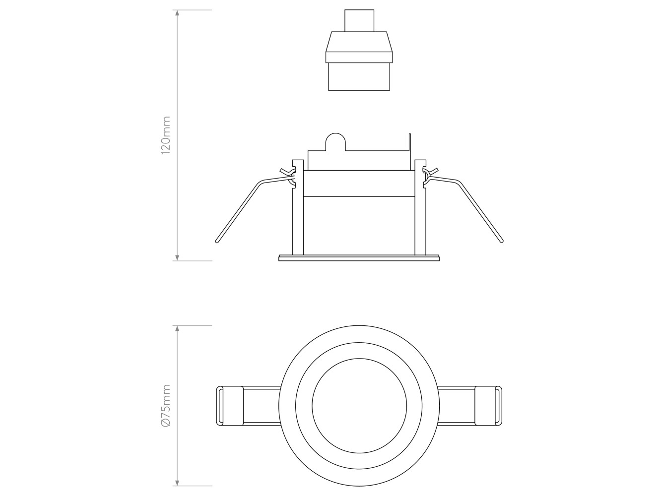 Astro Lámpara de Techo Pinhole Slimline Round Fixed Fire-Rated IP65