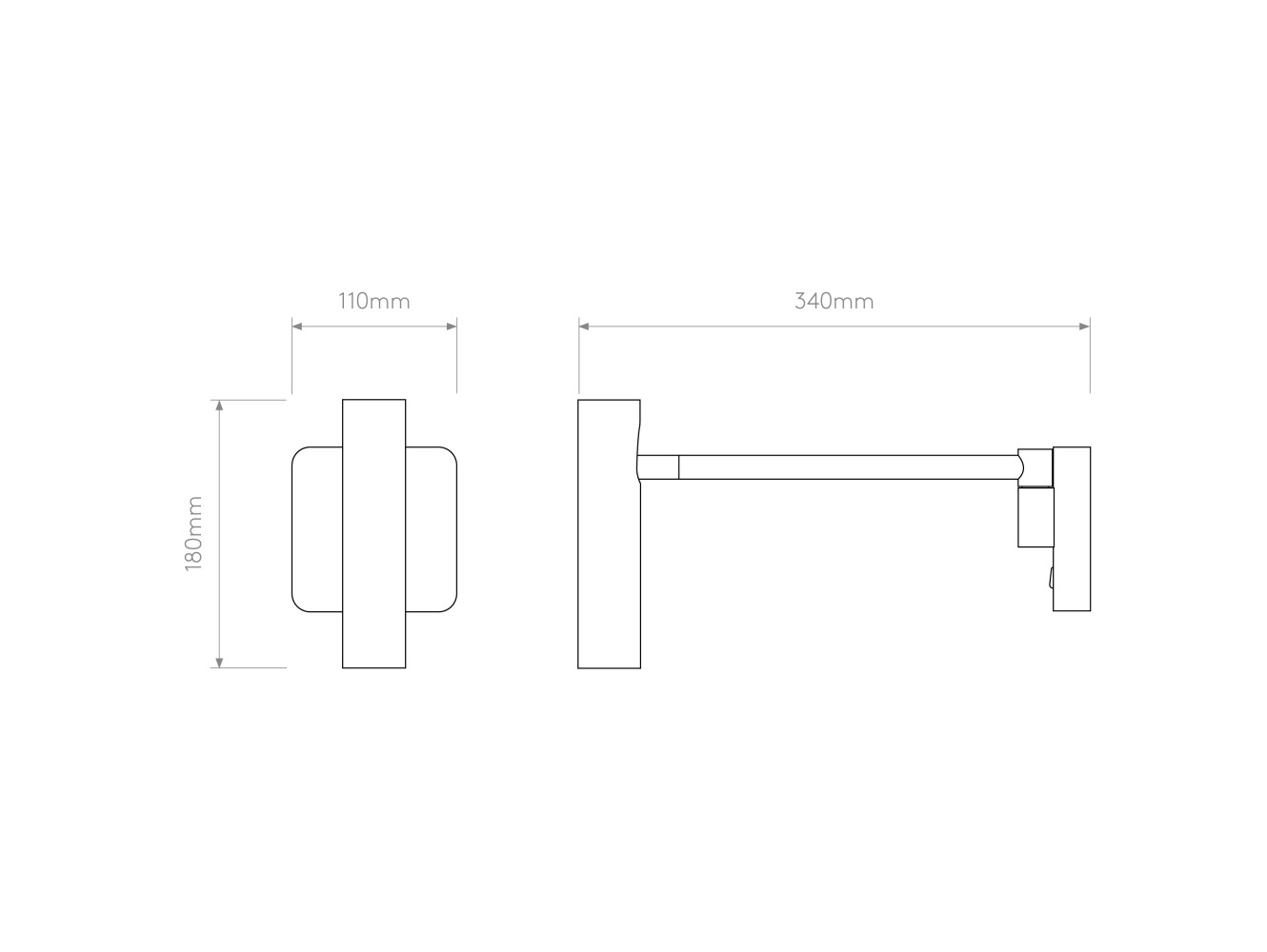Astro Aplique de Pared Leda Swing Arm