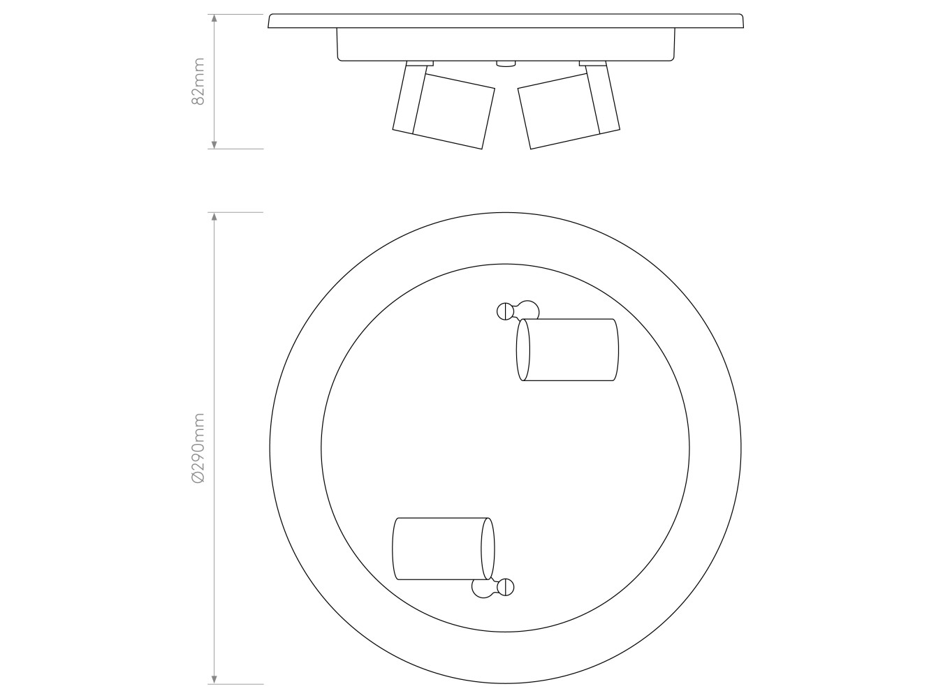 Astro Lámpara de Techo Ceiling Base 290