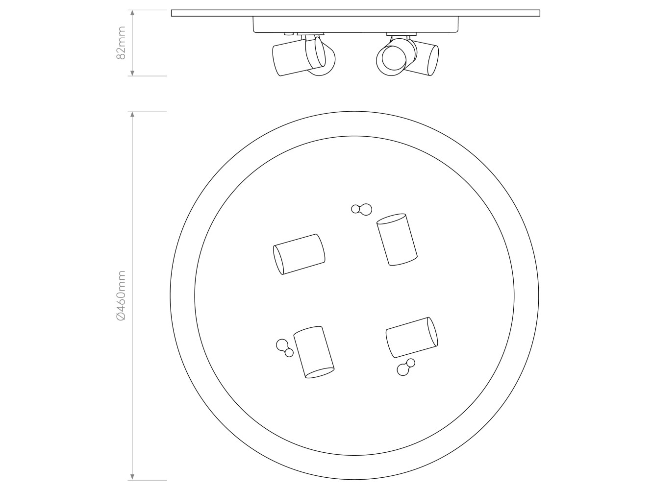 Astro Lámpara de Techo Ceiling Base 460