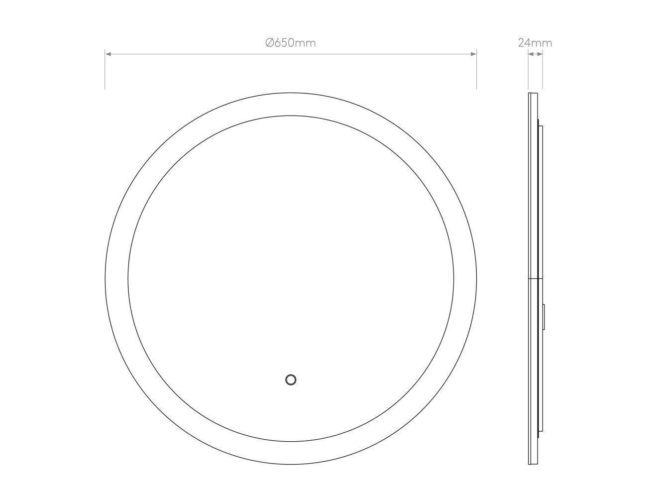 Astro Aplique de Pared Ascot 650 Round