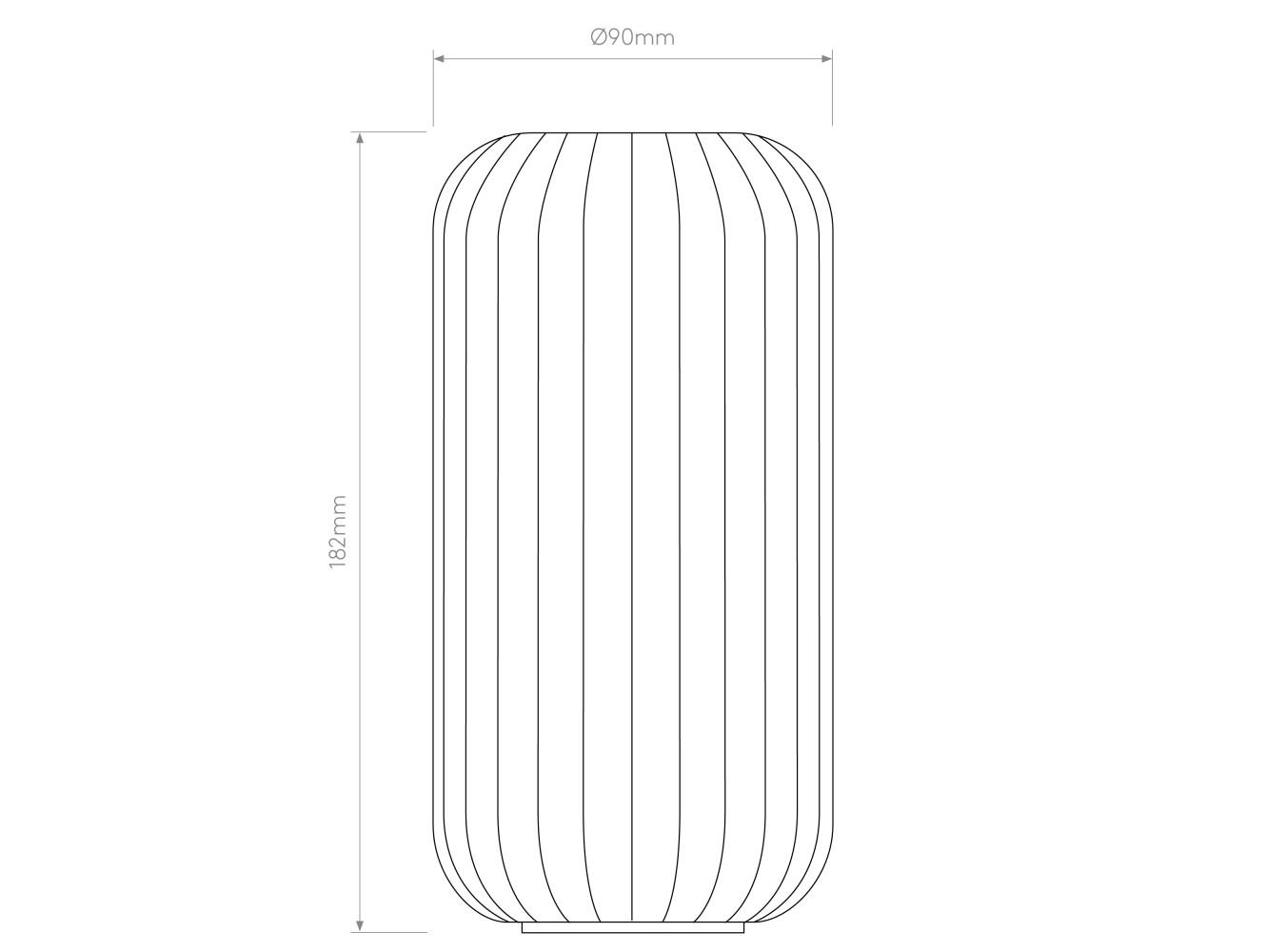 Astro Pantalla Tacoma Reed Ribbed Glass