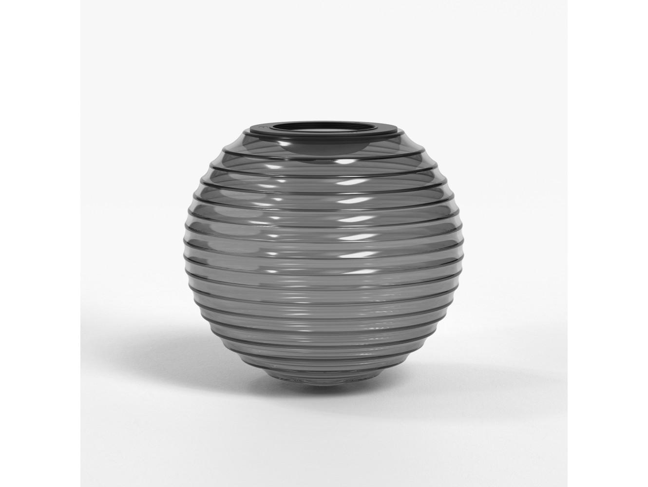 Astro Pantalla Nara Globe Ribbed Glass - Smoke