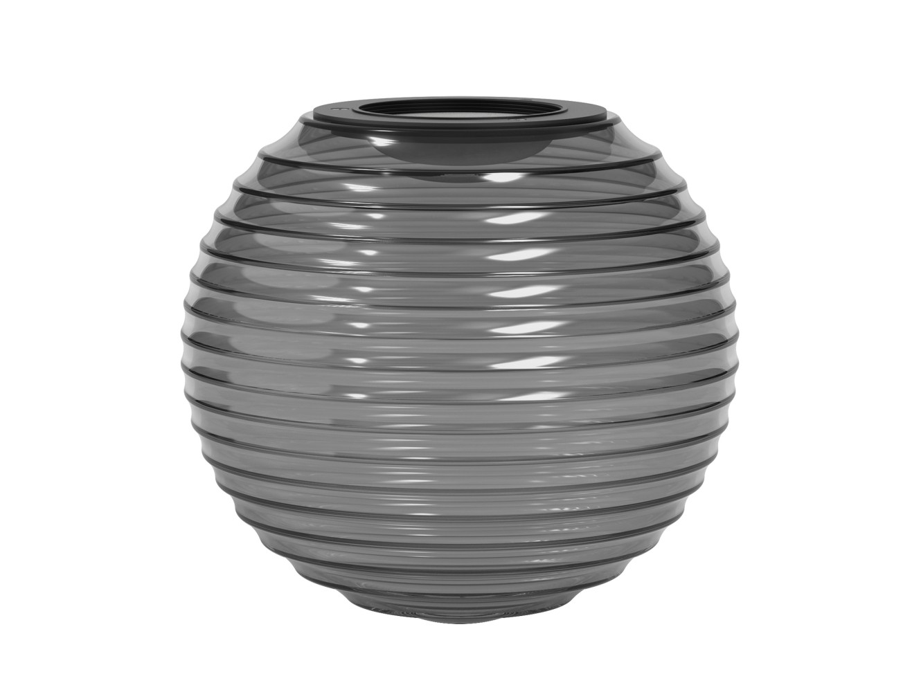 Astro Pantalla Nara Globe Ribbed Glass - Smoke