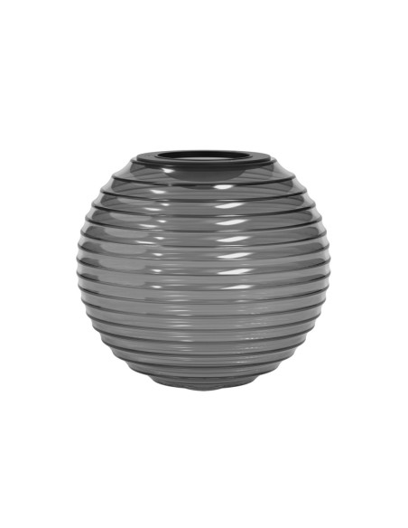 Astro Pantalla Nara Globe Ribbed Glass - Smoke