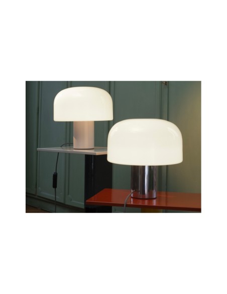 Flos Bellhop Glass T – Lámpara de sobremesa con difusor de vidrio opalino