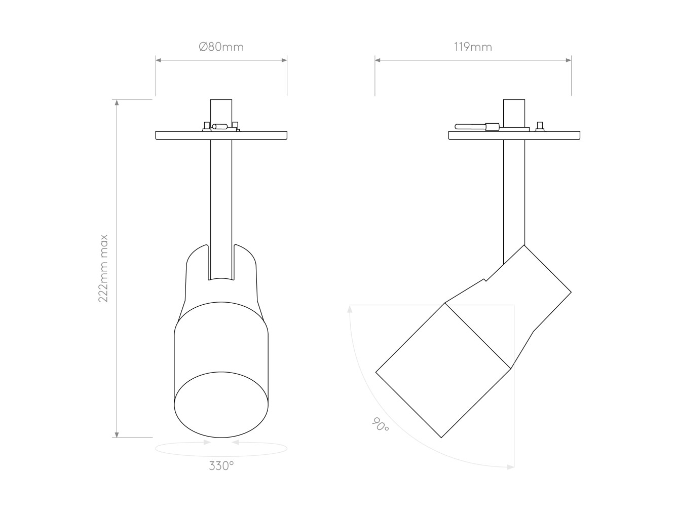 Astro Aplique de Pared Apollo 100 Recessed