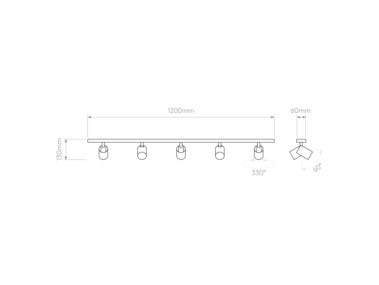 Astro Aplique de Pared Ascoli Five Bar