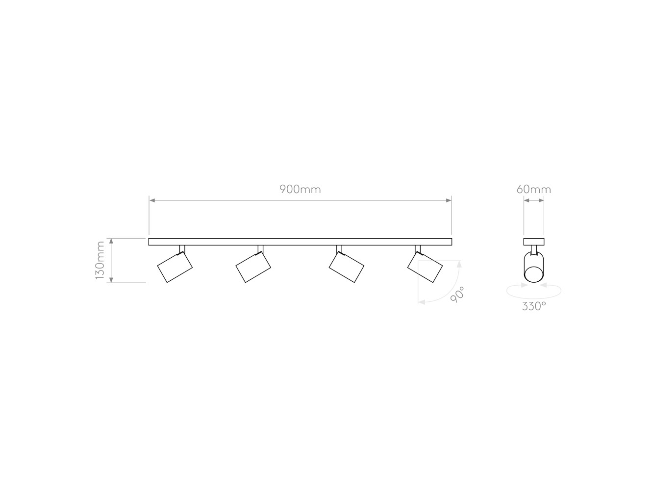 Astro Aplique de Pared Ascoli Four Bar