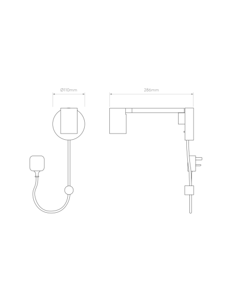 Astro Aplique de Pared Ascoli Swing Plug In