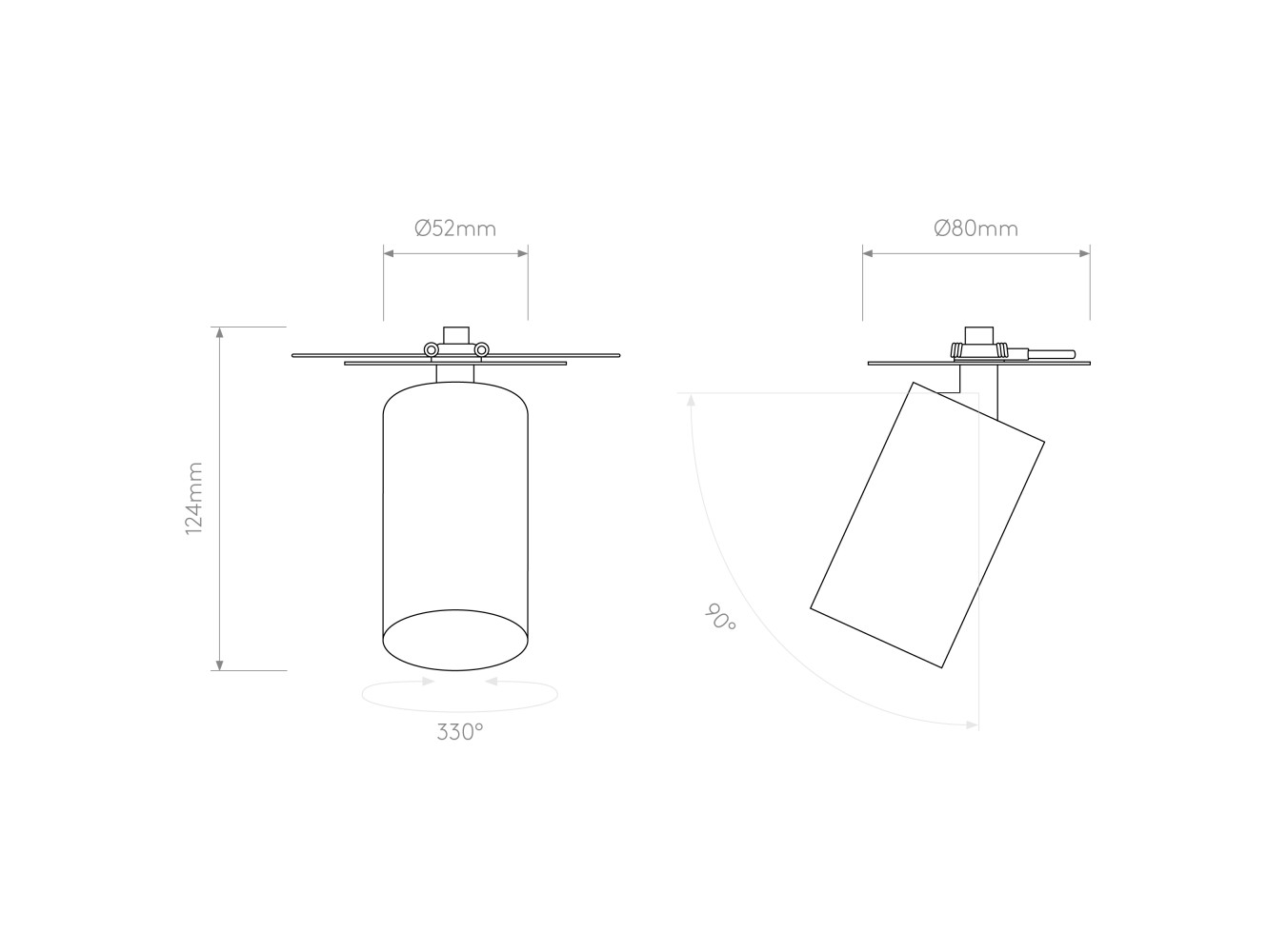 Astro Aplique de Pared Can 50 Recessed