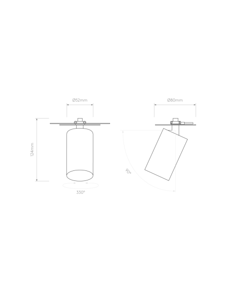 Astro Aplique de Pared Can 50 Recessed