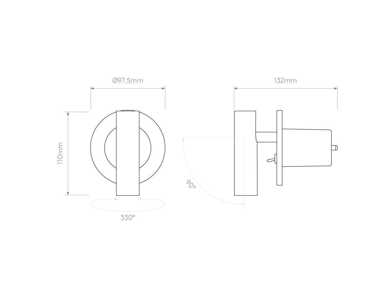 Astro Aplique de Pared Enna Recess Switched LED
