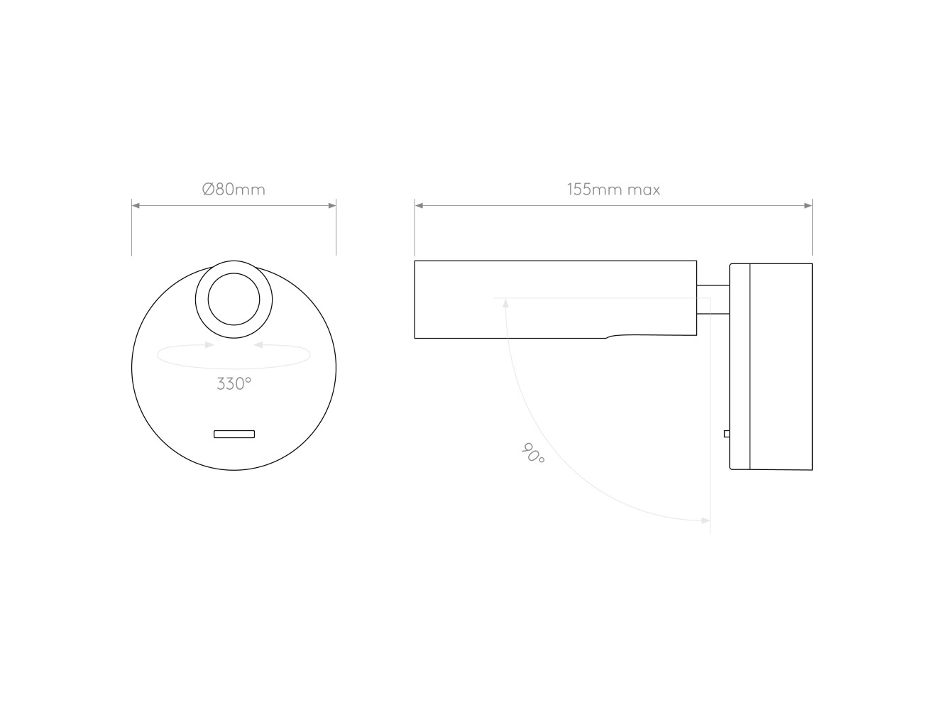 Astro Aplique de Pared Enna Surface LED